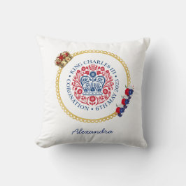 King Charles III Royal Coronation Logo Individuell Kissen