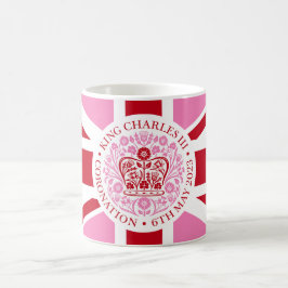 King Charles III Royal Coronation Logo Patriotic Kaffeetasse