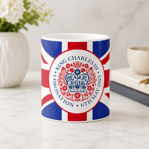 King Charles III Royal Coronation Logo Patriotic Kaffeetasse