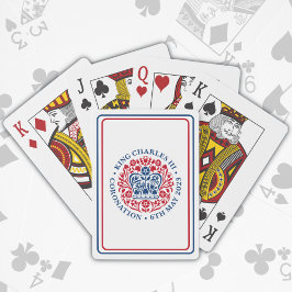 King Charles III Royal Coronation Logo Patriotic Spielkarten