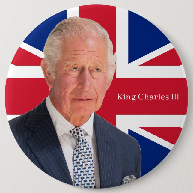King Charles lll Abzeichen Button (Vorderseite)