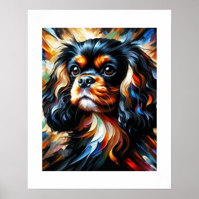 King Charles Spaniel Acrylic Print Poster (Vorne)