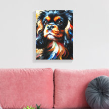 King Charles Spaniel Acrylique Impression Canvas A