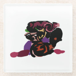 king Charles spaniel and roses sweet Glasuntersetzer
