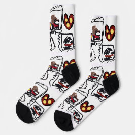 King Charles Spaniel-Herzen Socken