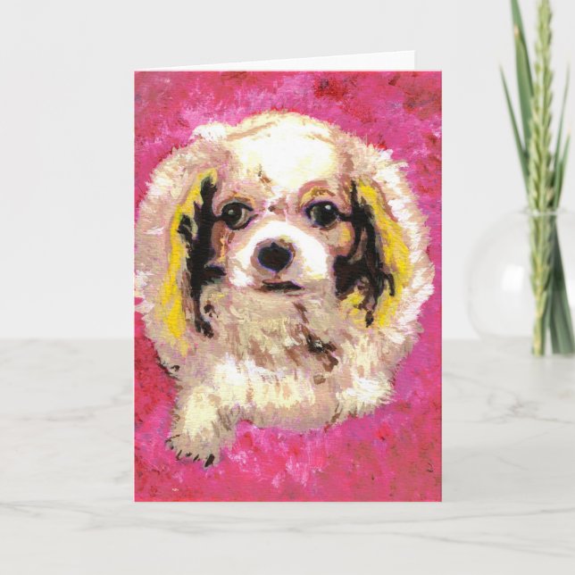 King Charles Spaniel Karte (Vorderseite)