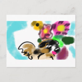 King charles spaniel  postkarte