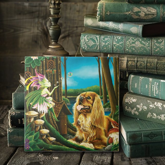 King Charles Spaniel Sprite Fantasy Fliese (Von Creator hochgeladen)