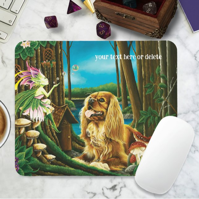 King Charles Spaniel Sprite Fantasy Mousepad (Von Creator hochgeladen)