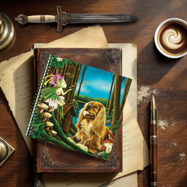 King Charles Spaniel Sprite Fantasy Notizbuch (Von Creator hochgeladen)