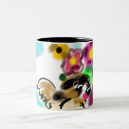 King charles spaniel  zweifarbige tasse