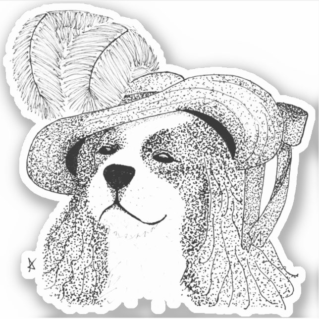 King Charles und Extravagant Hat Aufkleber (Vorderseite)