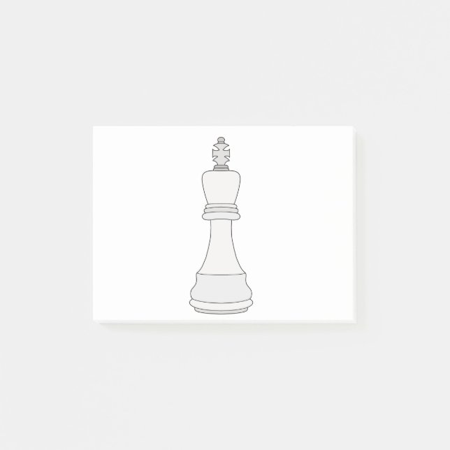 King Chess Post-it Klebezettel (Vorderseite)