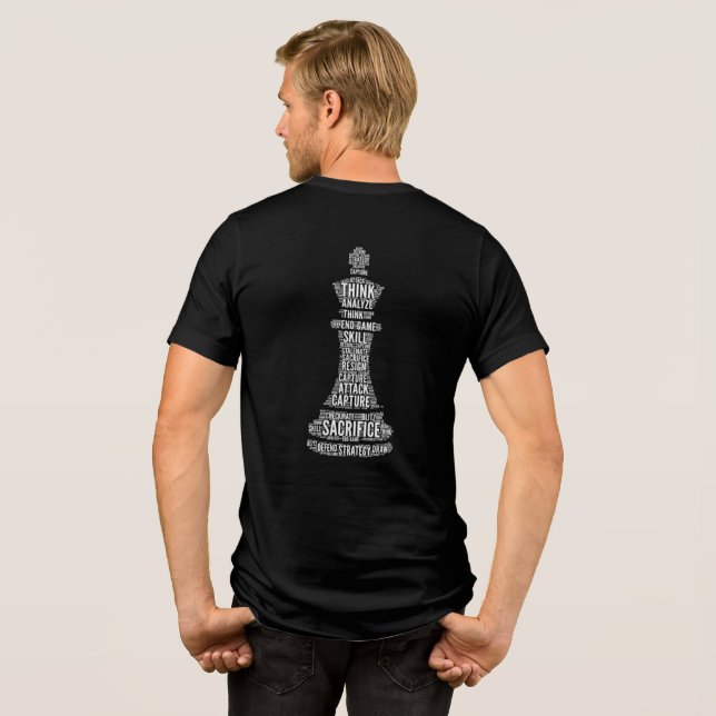king chess printed Tri-Blend shirt (Rückseite voll)