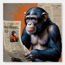 King Chimpanzee im Stil eines lebendigen Pops