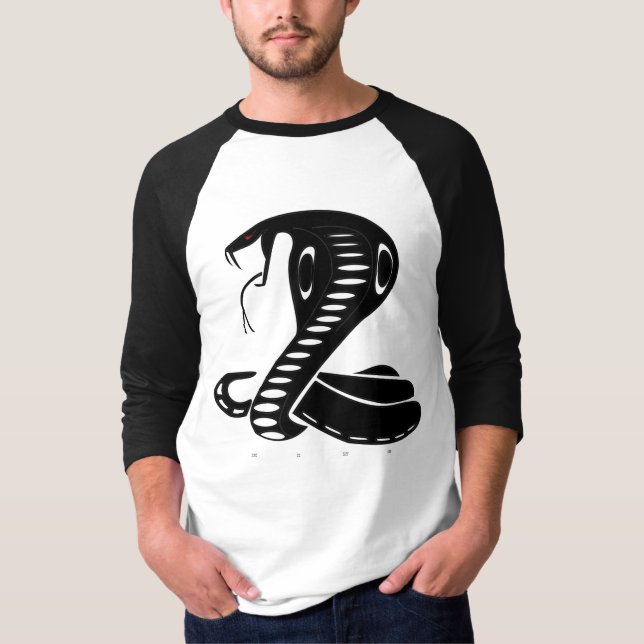 King Cobra Black Design T-Shirt (Vorderseite)
