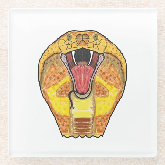 King Cobra Glasuntersetzer (Vorderseite)