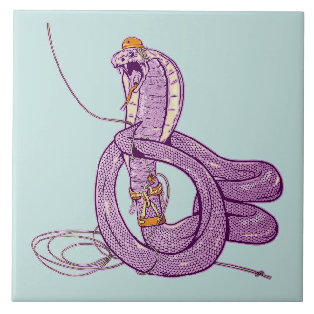 King Cobra Snake Rock Klettern Fliese (Vorderseite)