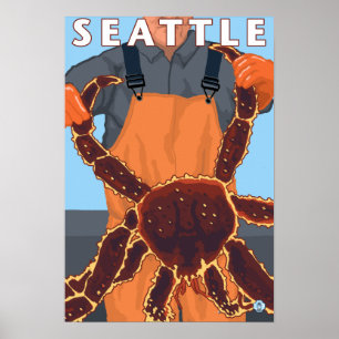 King Crab Fisherman - Seattle, Washington Poster