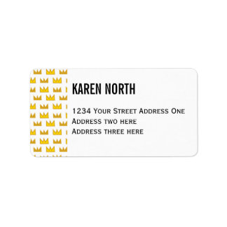 King Crown Art Adressaufkleber