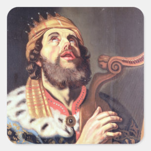 King David (Panel) Quadratischer Aufkleber