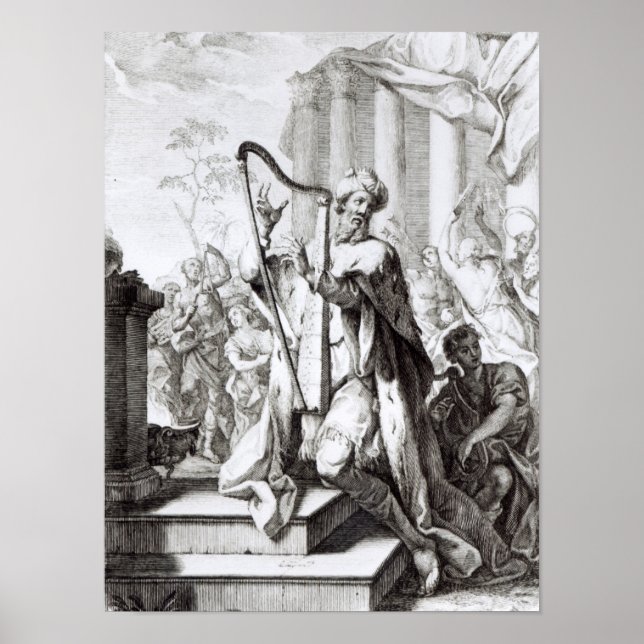 King David spielt Lyre Poster (Vorne)