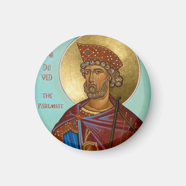 King David the Psalmist Orthodox Icon magnet (Vorne)