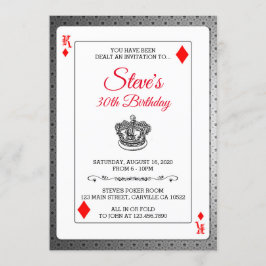 King Diamonds Poker Spielkarte Geburtstag Einladun Einladung