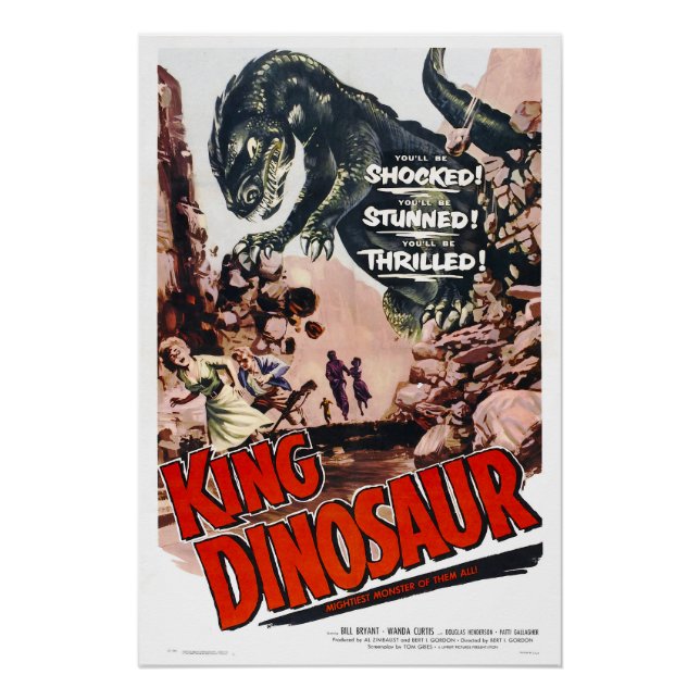 KING DINOSAIR Horror Monster Movie Poster  (Vorderseite)