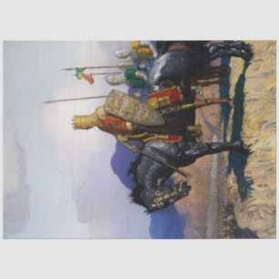 „King Edward beobachtet die Schlacht“ von NC Wyeth Seidenpapier