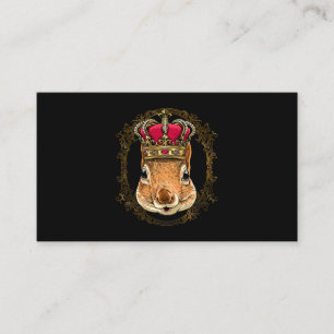 King Eichhörnchen mit CrownQueen Squirrel Tier 3 Visitenkarte