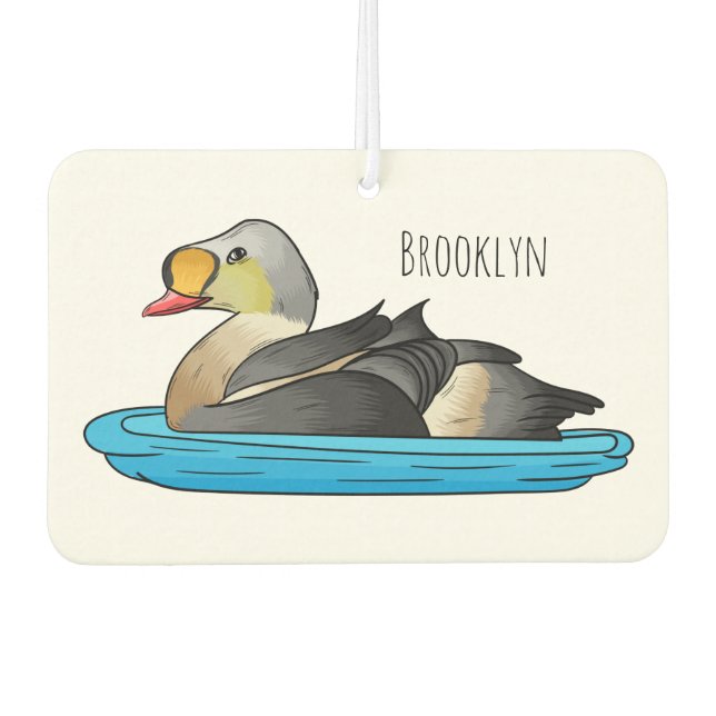 King eider bird Cartoon Autolufterfrischer (Vorderseite)