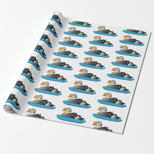 King eider bird Cartoon Geschenkpapier (Ungerollt)