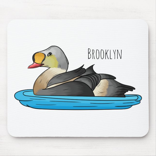 King eider bird Cartoon  Mousepad (Vorne)