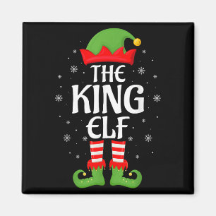 King Elf Xmas Familie Matching Elf Squad Weihnacht Magnet