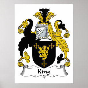 King Familienwappen Poster