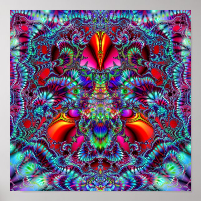 King Flame (12" x 12") Art Print Poster (Vorne)