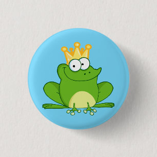 King Frog Niedlich Cartoon Animal Button