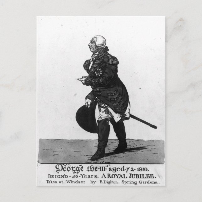 King George III., 72.1810 alt Postkarte (Vorderseite)