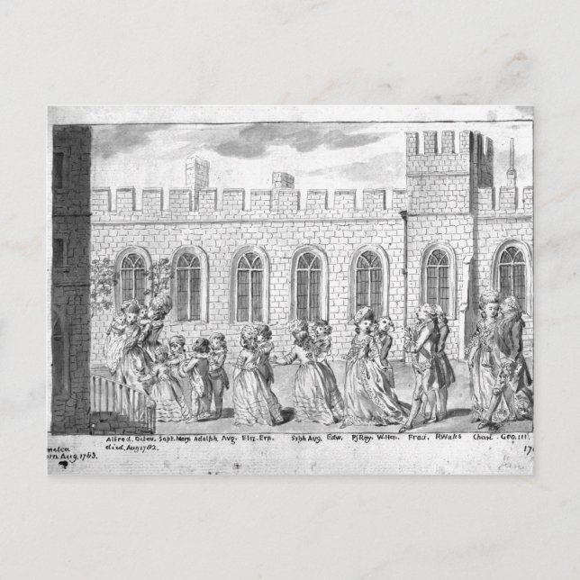 King George III und Queen Charlotte Postkarte (Vorderseite)