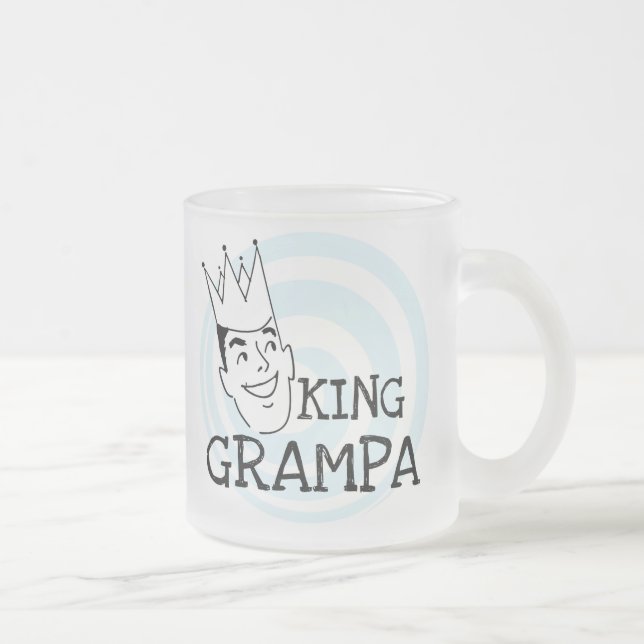 King Grampa T - Shirt und Geschenke Mattglastasse (Rechts)