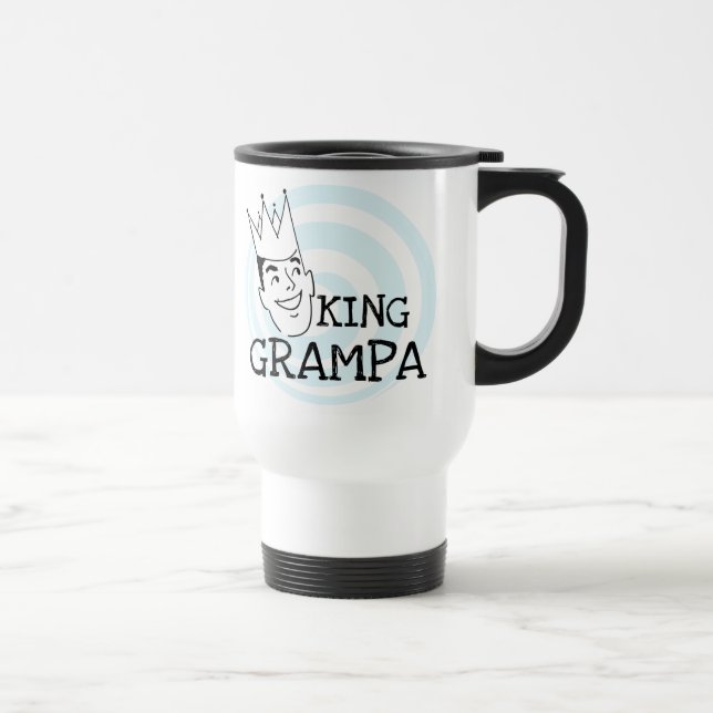 King Grampa T - Shirt und Geschenke Reisebecher (Rechts)