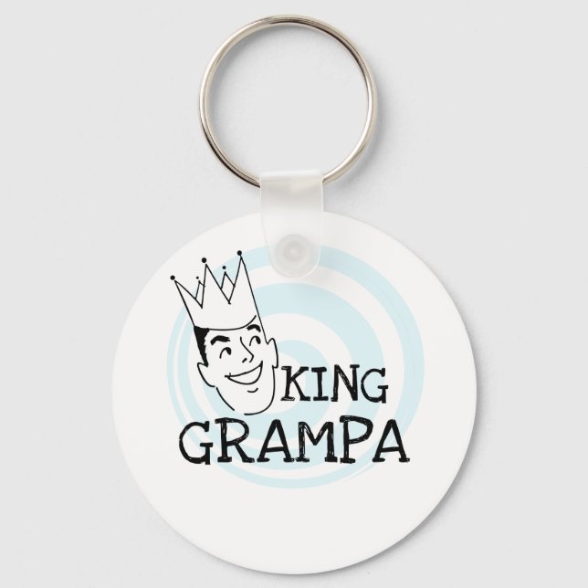 King Grampa T - Shirt und Geschenke Schlüsselanhänger (Vorderseite)