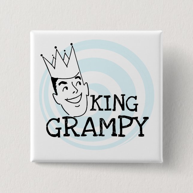 King Grampy Tshirts und Geschenke Button (Vorderseite)
