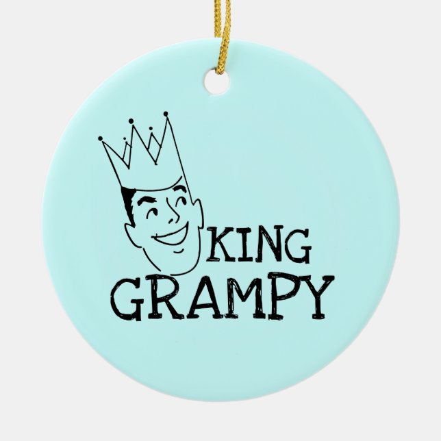 King Grampy Tshirts und Geschenke Keramikornament (Vorne)