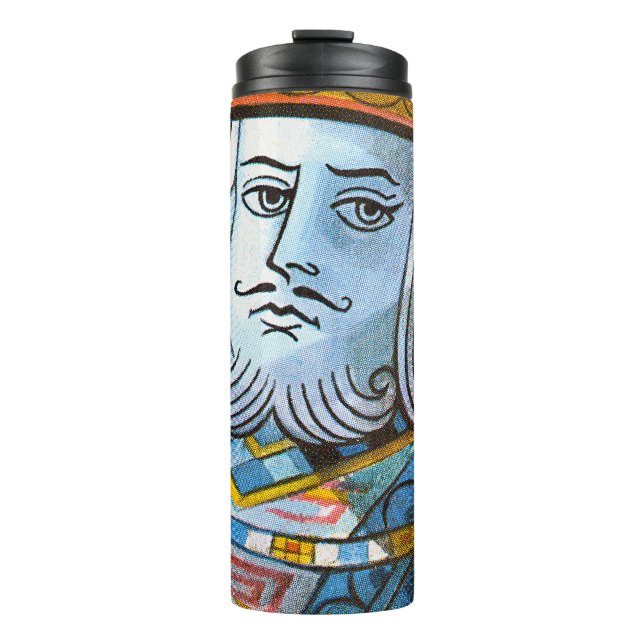 King Holding Sword Stock Illustration Thermosbecher (Vorderseite)
