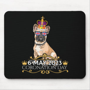 King III Coronation Day French Bulldog Gifts Mousepad