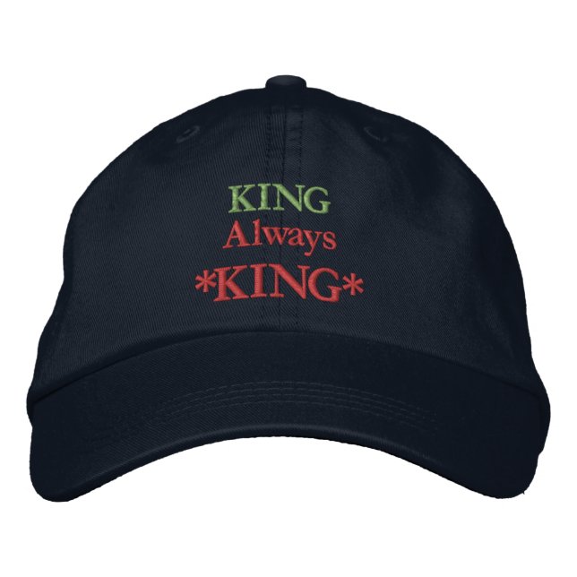 KING immer Motivierend Quotes drucken Bestickte Baseballkappe (Vorderseite)