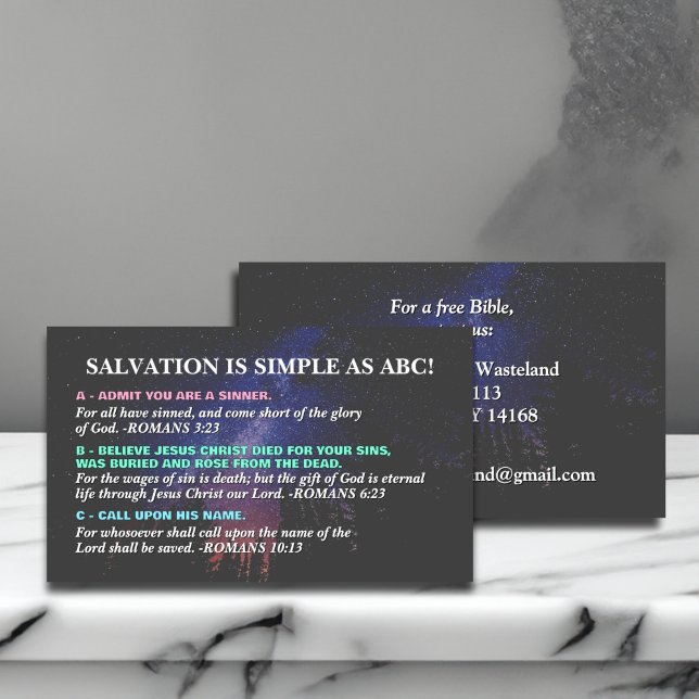 King James Bible Salvation Gospel Tract Visitenkarte (Von Creator hochgeladen)