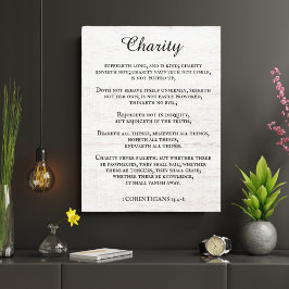 King James Bible Verse 1 Korinther 13 Rustikal Leinwanddruck